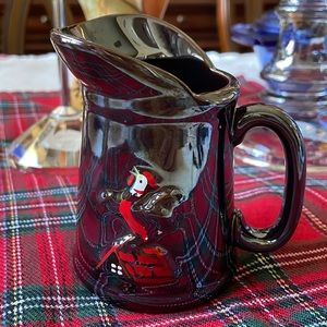 Vintage Lusterware Redware Rooster creamer Pitcher made in Japan 4” tall